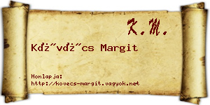 Kövécs Margit névjegykártya