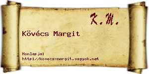 Kövécs Margit névjegykártya